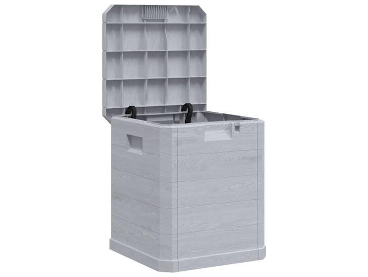 vidaXL Garten-Aufbewahrungsbox 90 L Hellgrau, Kunststoff, 42.5x50x44 cm, Gartenzubehör, Geräteschränke