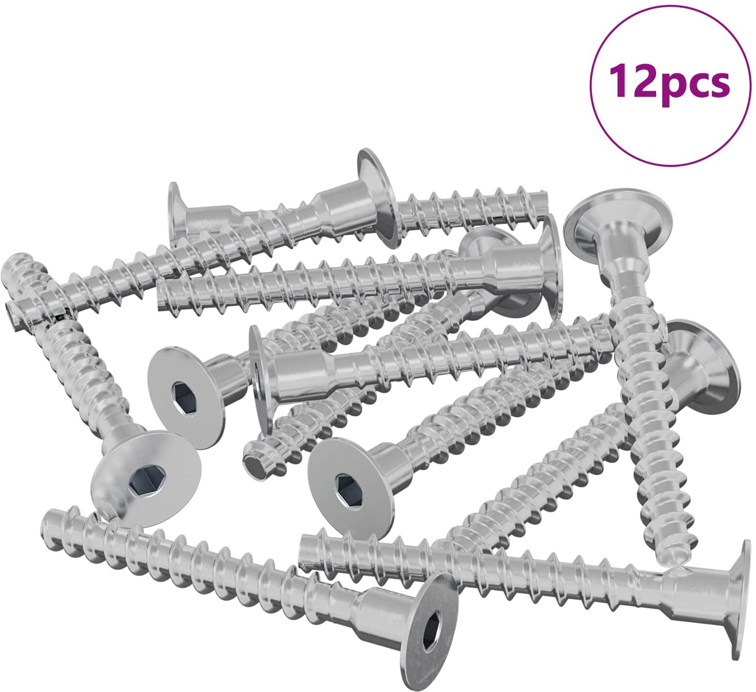 vidaXL Vis 12 pc Zincé 5 x 40 mm Fer