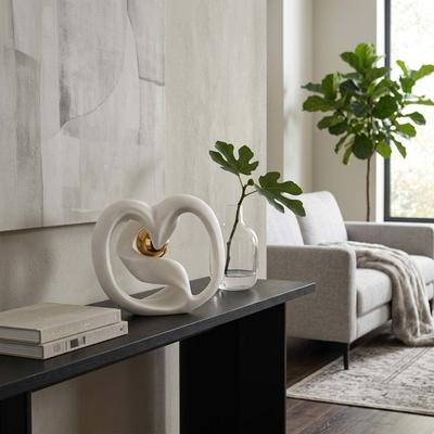 Sagebrook Home Resin Decorative Object Modern Sculpture Abstract Metallic Orb Accent