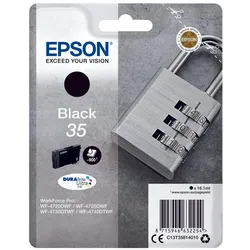 Epson Original 35 Schloss Druckerpatrone schwarz 900 Seiten 16,1ml (C13T35814010)