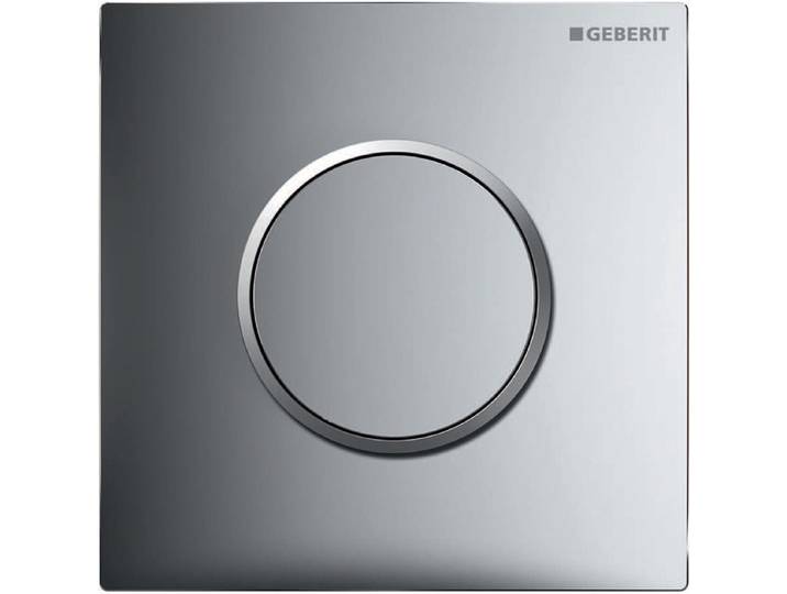 Geberit Type10 urinioir bedieningsplaat - pneumatisch - ronde knop - glans chroom mat