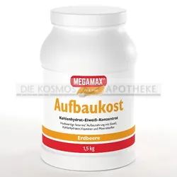 MEGAMAX Aufbaukost Erdbeere Pulver 1,5 kg