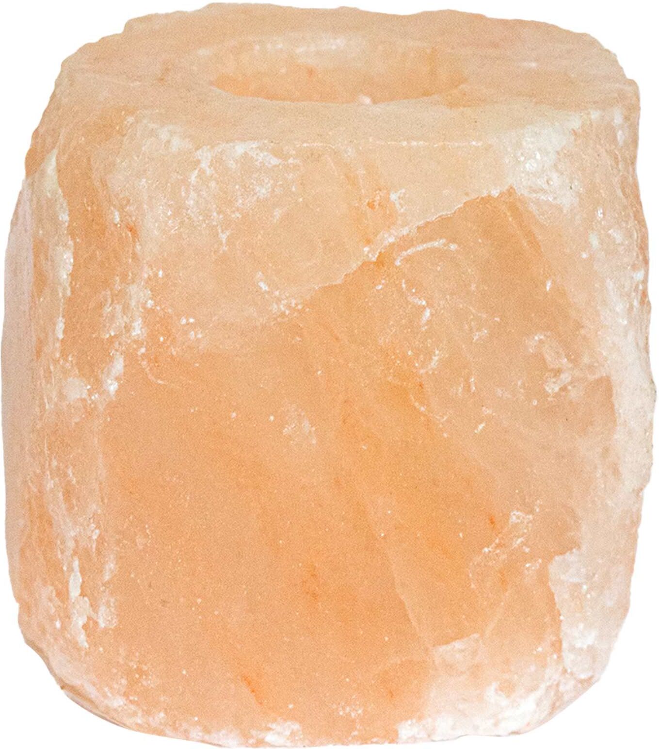 vidaXL Supports de bougies en sel 4 pièces Rose Sel de Roche