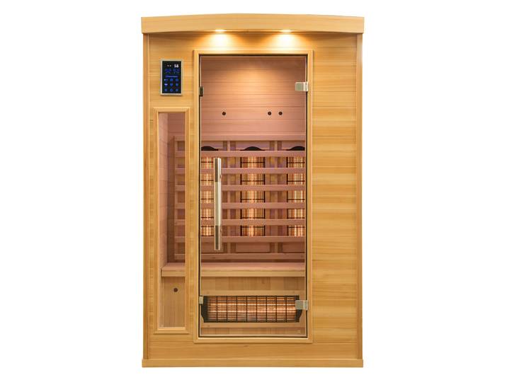 Sauna infrarouge apollon quartz 2 places épicéa du Canada audio radio technologie infrarouge full spectrum chromothérapie led audio stéréo radio /