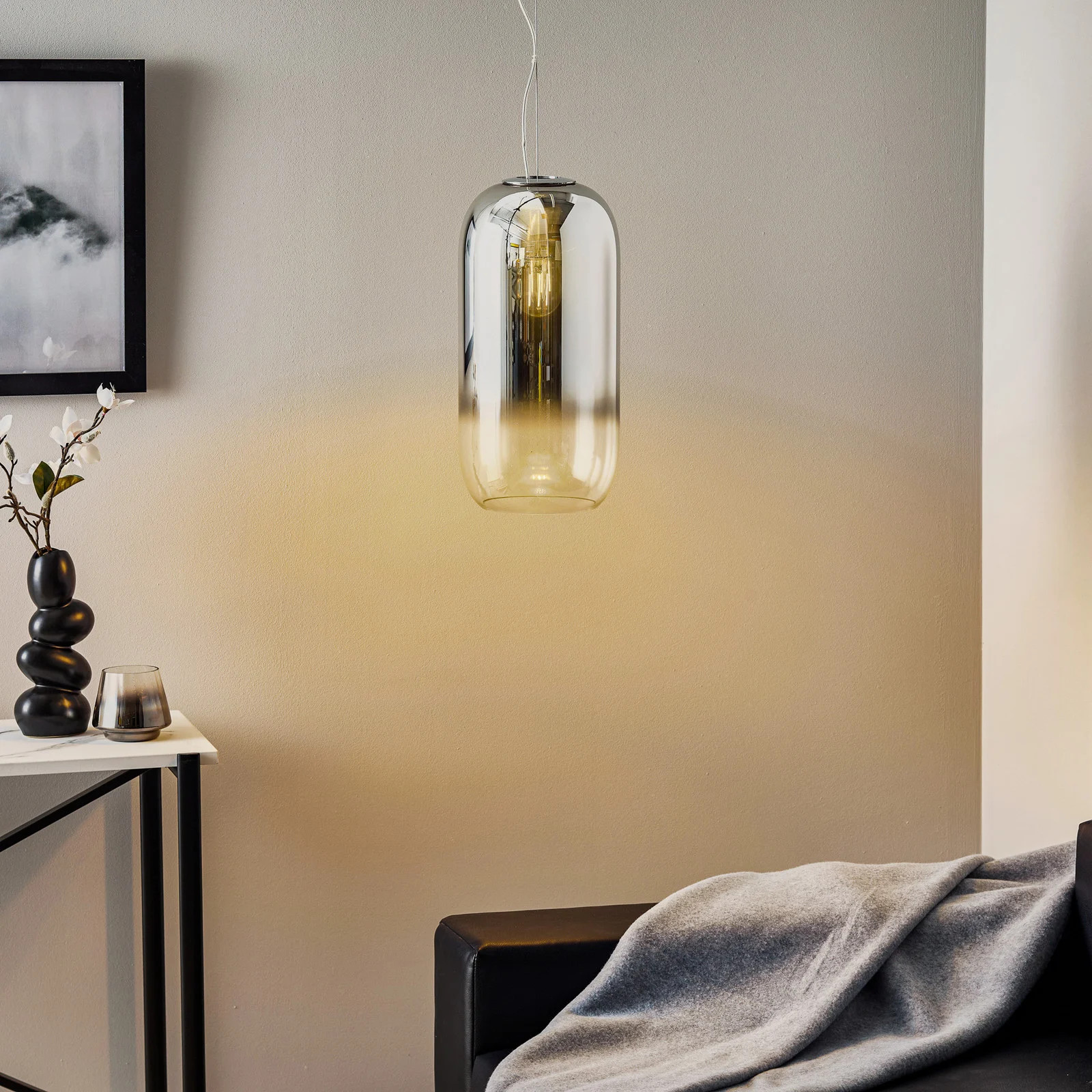 Artemide Gople Hanglamp Silver - Glazen Designerlamp voor de Woonkamer
