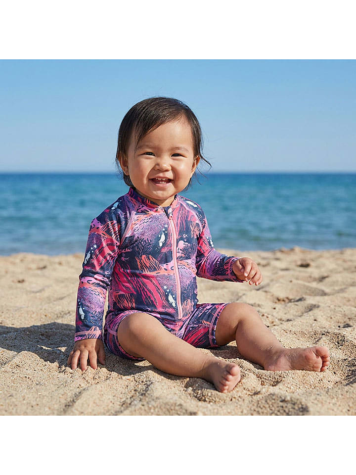 Reima Badeoverall "Moomin Sandig" in Dunkelblau/ Pink - 92