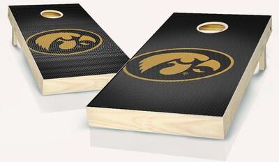 Skip's Garage Iowa Hawkeyes Slanted NCAA Team Cornhole Boards