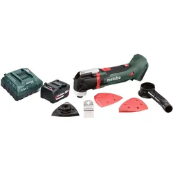 Metabo, Multifunktionswerkzeug, MT 18 LTX Akku Multitool 18 V OIS / Starlock + 1x Akku 4,0 Ah + Ladegerät (Oszillationswerkzeug)