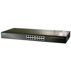 Planet GSW-1601, Rackmount Switch (16 Ports), Netzwerk Switch, Schwarz