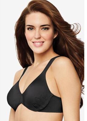 Plus Size Women's Live It Up® Seamless Bra DF3353 by Bali in Black (Size 40 C)