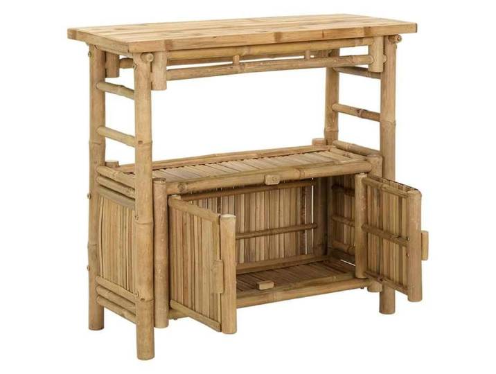 Les Soldes Table console 1 pc Table d'Appoint pour Couloir avec étagère Naturel 80x35x75 cm Bambou rxm72m