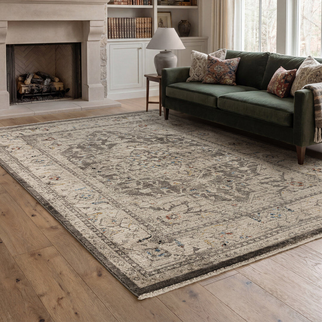 Latitude Vive Belsan Persian Medallion Grey/Beige Area Rug Grey;Beige Rectangle 200 x 290cm