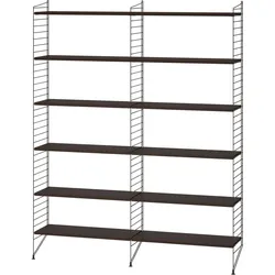 Bücherregal minimalistisch Dunkelbraun Dunkle Eiche