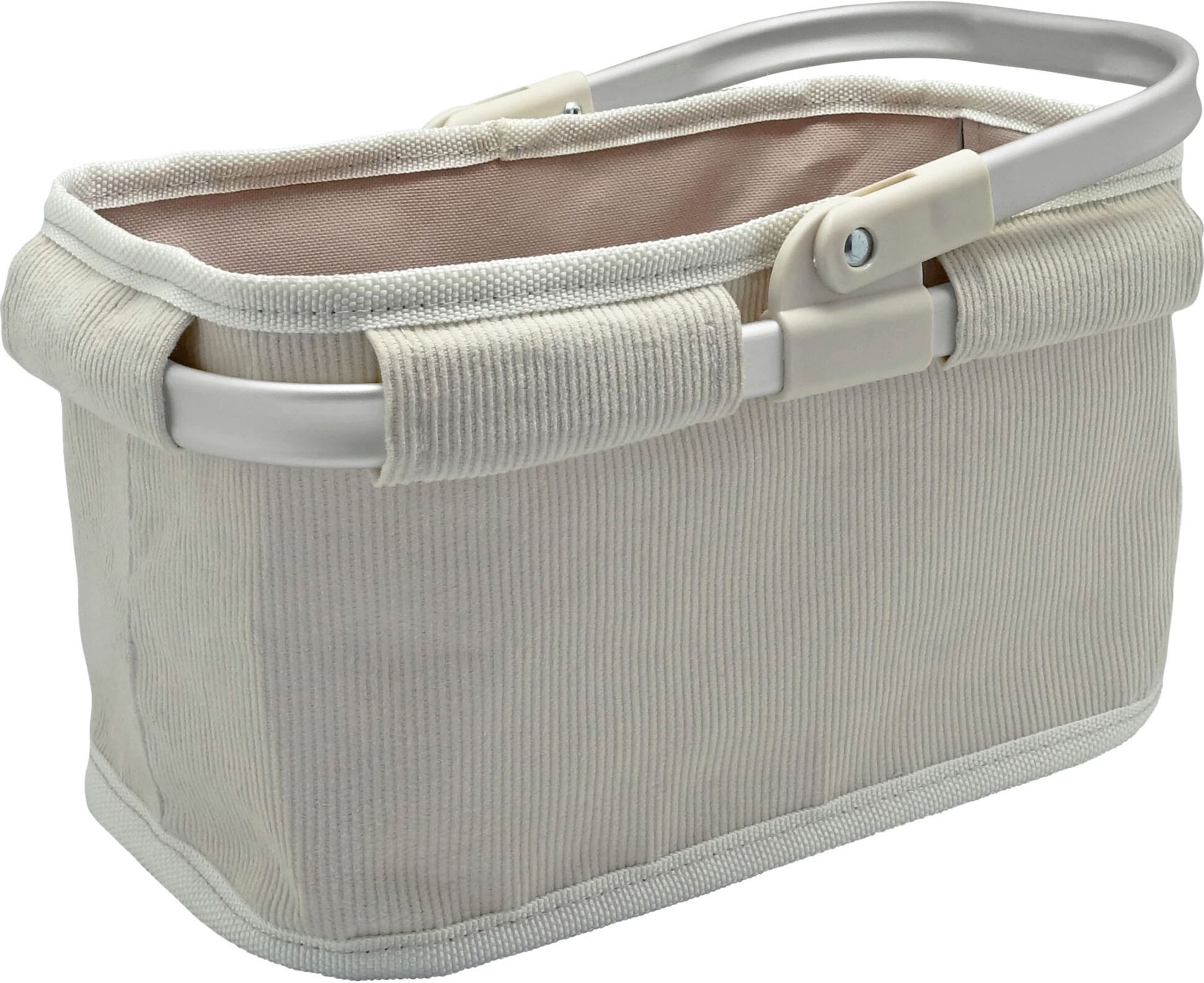 Kaufladensortiment TANNER "Kinder-Tragekorb „Pure Sand", beige, Kaufladensortimente, Kinder, Metall, Stoff