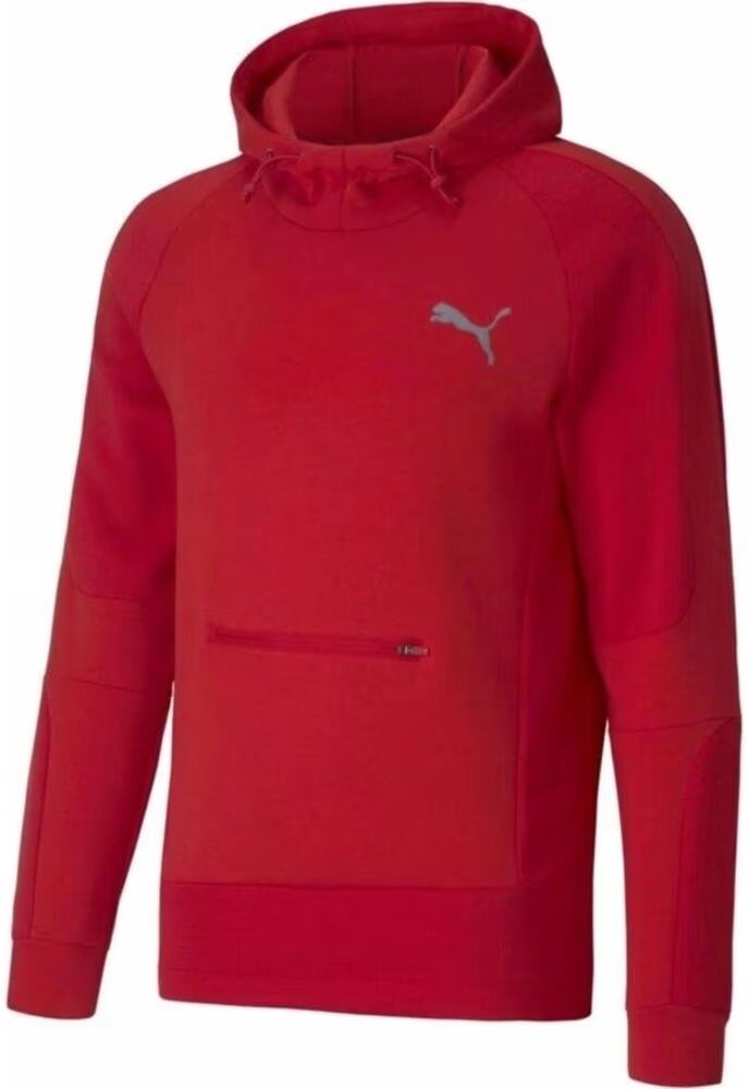 Sudadera Con Capucha Puma Evostripe Rojo S Hombre