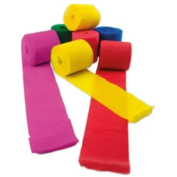 WEROLA Krepppapier Dekobänder 38 g/m2 farbsortiert