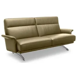 Segmüller Werkstätten Sofa 2-Sitzer Velino Leder Moos