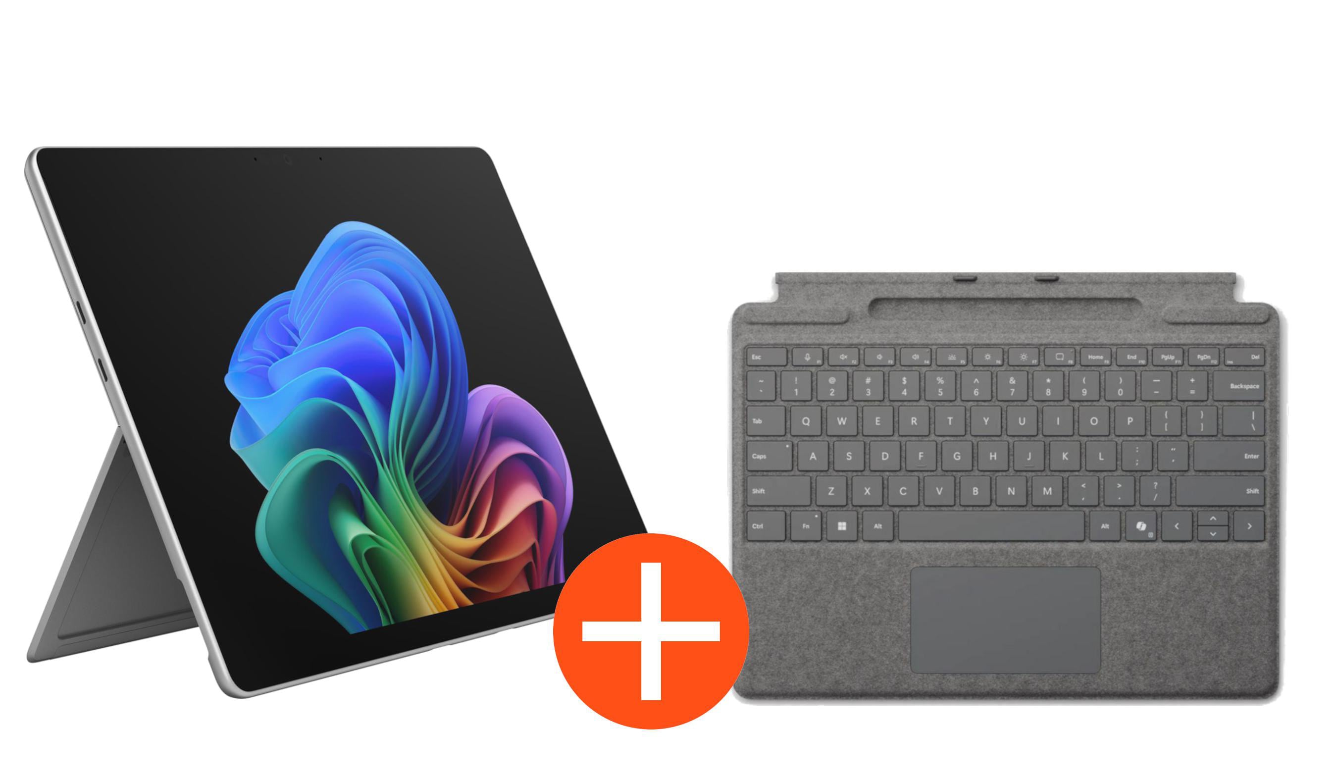 Microsoft Surface Pro 13" (12. Edition) Touch Platin Snapdragon X2 Plus 16GB/256GB SSD Win11 EP2-66388 inkl. MS Pro Keyboard mit Stiftaufbewahrung platin EP2-66388+8XA-00242