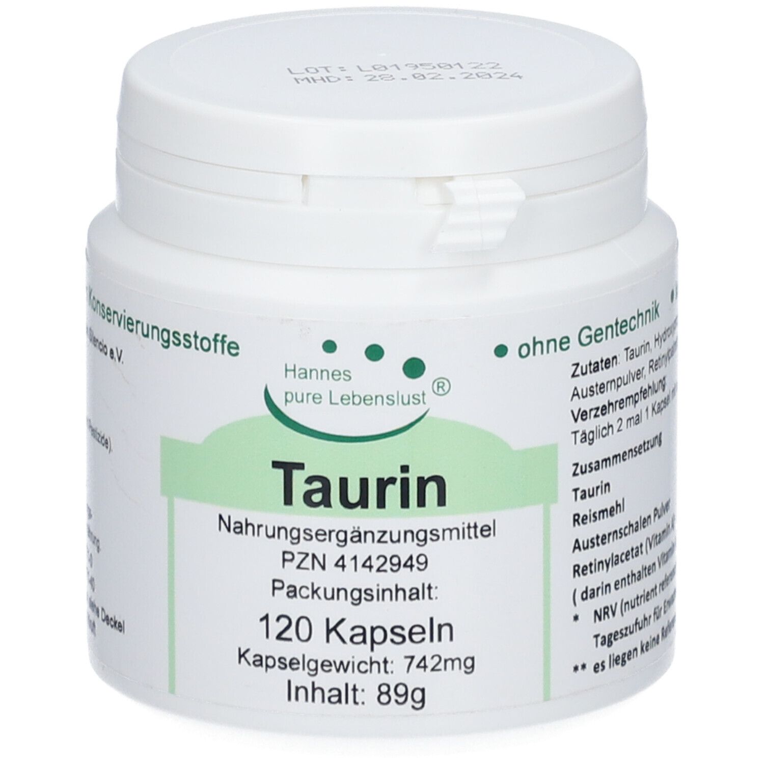 Taurin Vegi Kapseln 120 St