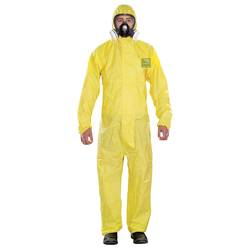 Ansell YY23T-00132-04 AlphaTec® 2300 PLUS - Modell 132 Chemikalienschutz, Gelb, L Kleider-Größe: L Gelb
