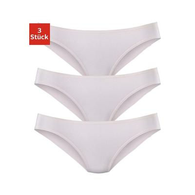 Bikinislip LASCANA "aus hochwertiger Modal-Qualität", Damen, Gr. 32/34, weiß, Obermaterial: 94% Modal (TENCEL™), 6% Elasthan, unifarben, körpernah, Unterhosen