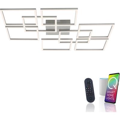 LED Deckenleuchte "Q-INIGO", weiß (stahlfarben), 8, 1 Stk., NEUHAUS Q SMART HOME LIGHTS, Leuchten, LED Deckenleuchte
