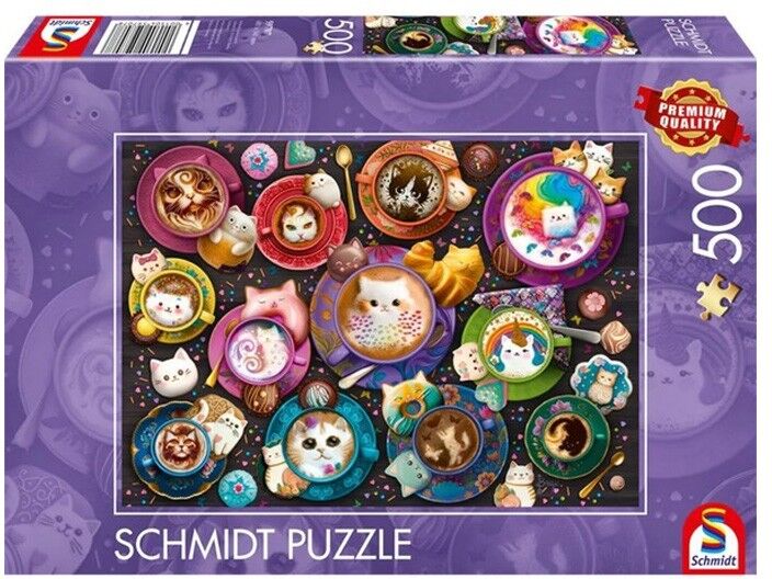 Puzzle 500 pcs Chat-puccino - Puzzles Schmidt
