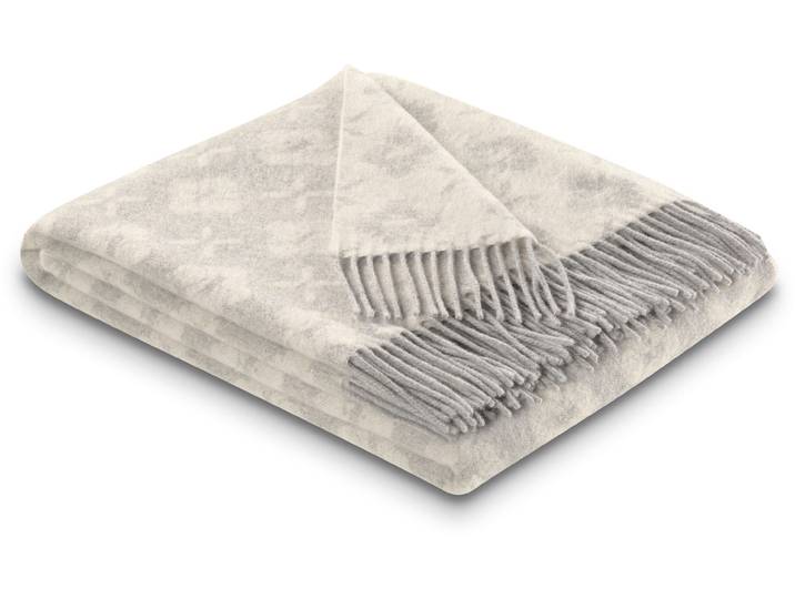 Wohndecke BIEDERLACK Plaid Primo , grau (silberfarben), B:150cm L:200cm, Baumwolle, Polyacryl, Polyester, Wohndecken, Wohndecke, Kaschmir-Wolle-Mix