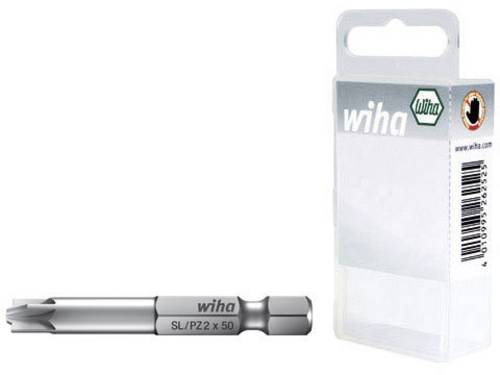 Wiha Plus/minus-Bit SL/PZ 1 Chrom-Vanadium Stahl gehärtet E 6.3 2St.