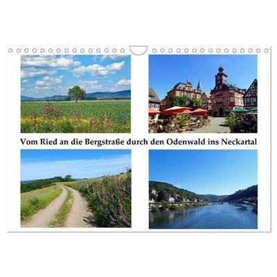 Vom Ried an die Bergstraße, durch den Odenwald ins Neckartal (Wandkalender 2027 DIN A4 quer), CALVENDO Monatskalender