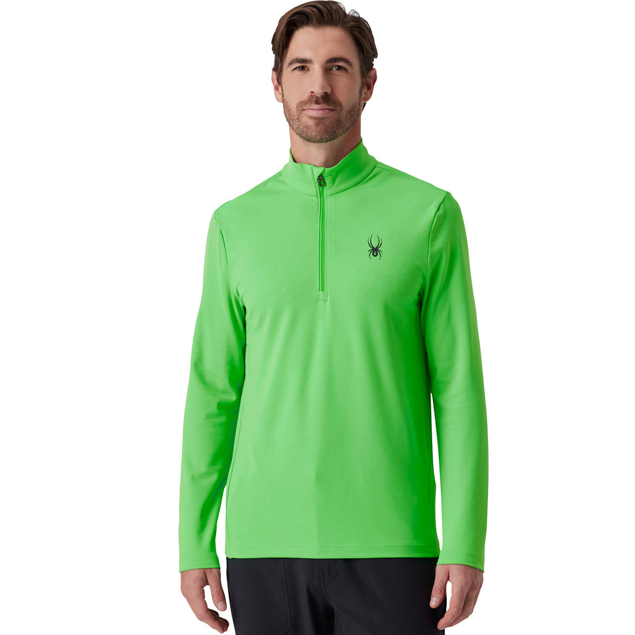 Spyder Herren Skishirt PROSPECT 1/2 ZIP strobe green - M