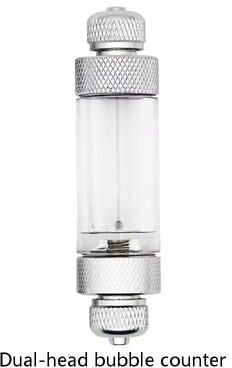 Uplift Essentials Precision Dual Head CO2 Bubble Counter With Integrated Check Valve mf Double Head