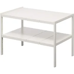 Yamazaki 2-stöckiges ausziehbares Regal TOWER, Küchen Organizer, Weiss