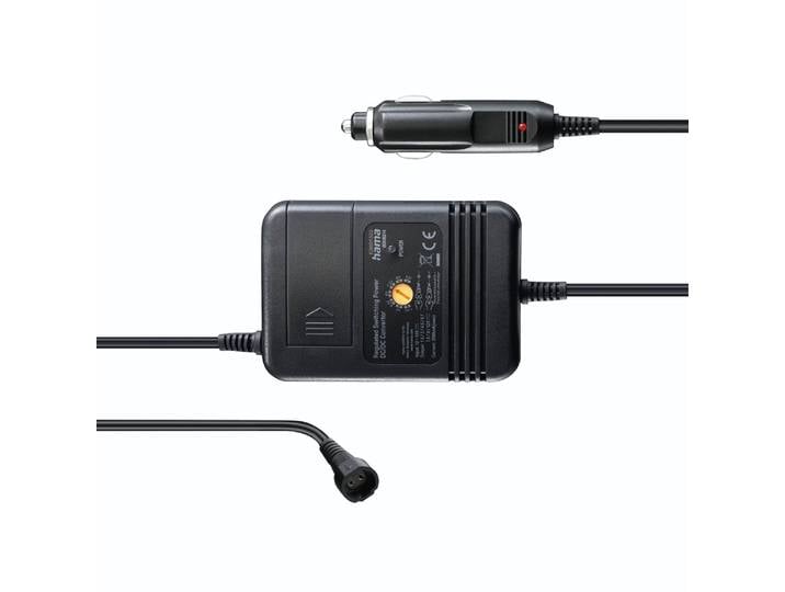 KFZ-Netzteil HAMA Netzteil für Kfz, einstellbar, 2000mA, 24W, max. 12V, 8 Adapter , schwarz, Netzteile, KFZ-Netzteil