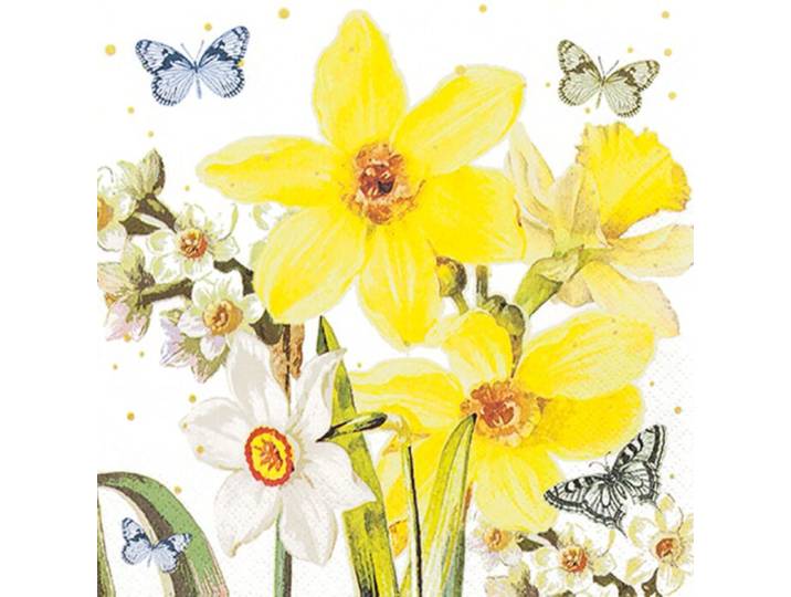 Servietten Watercolor Narcissus