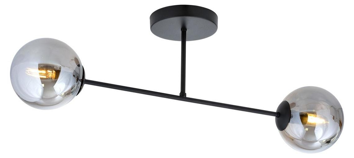 Kendra Home Hanglamp ROMA in zwart staal en grafietglas