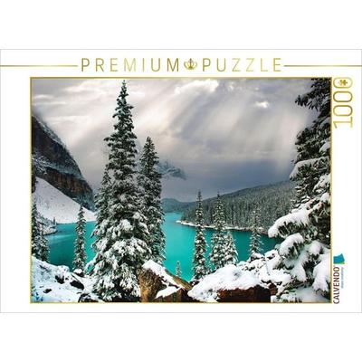 CALVENDO Puzzle Der Moraine Lake (auf deutsch 'Moränensee') ist ein von Gletschern gespeister See im Banff-Nationalpark/ Alberta. | 1000 Teile Lege-Gr
