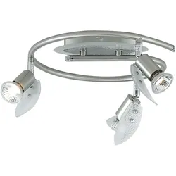 Decken Leuchte Glas satiniert Spot Rondell Strahler Lampe Schlaf Zimmer Beleuchtung verstellbar Globo 5724-3