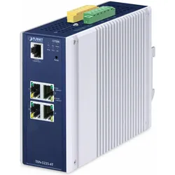 Planet Industrial L2+ 4-Port Managed TSN Ethernet Switch TS (4 Ports), Netzwerk Switch, Blau