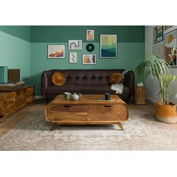 Couchtisch Sheesham 120x70x40 hellbraun lackiert MAILAND #135