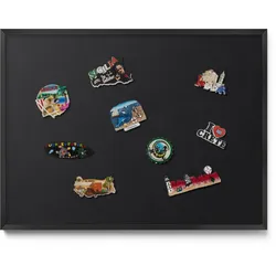 MAGNETTAFEL 80x60 cm Schwarzer Rahmen Farbe Schwarz