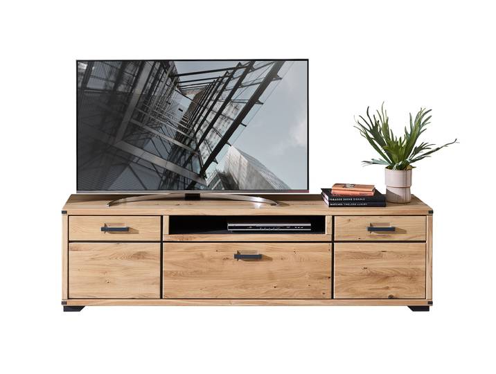 TV-Lowboard - Wildeiche massiv geölt - 190 cm - TV-Board - CATANIA
