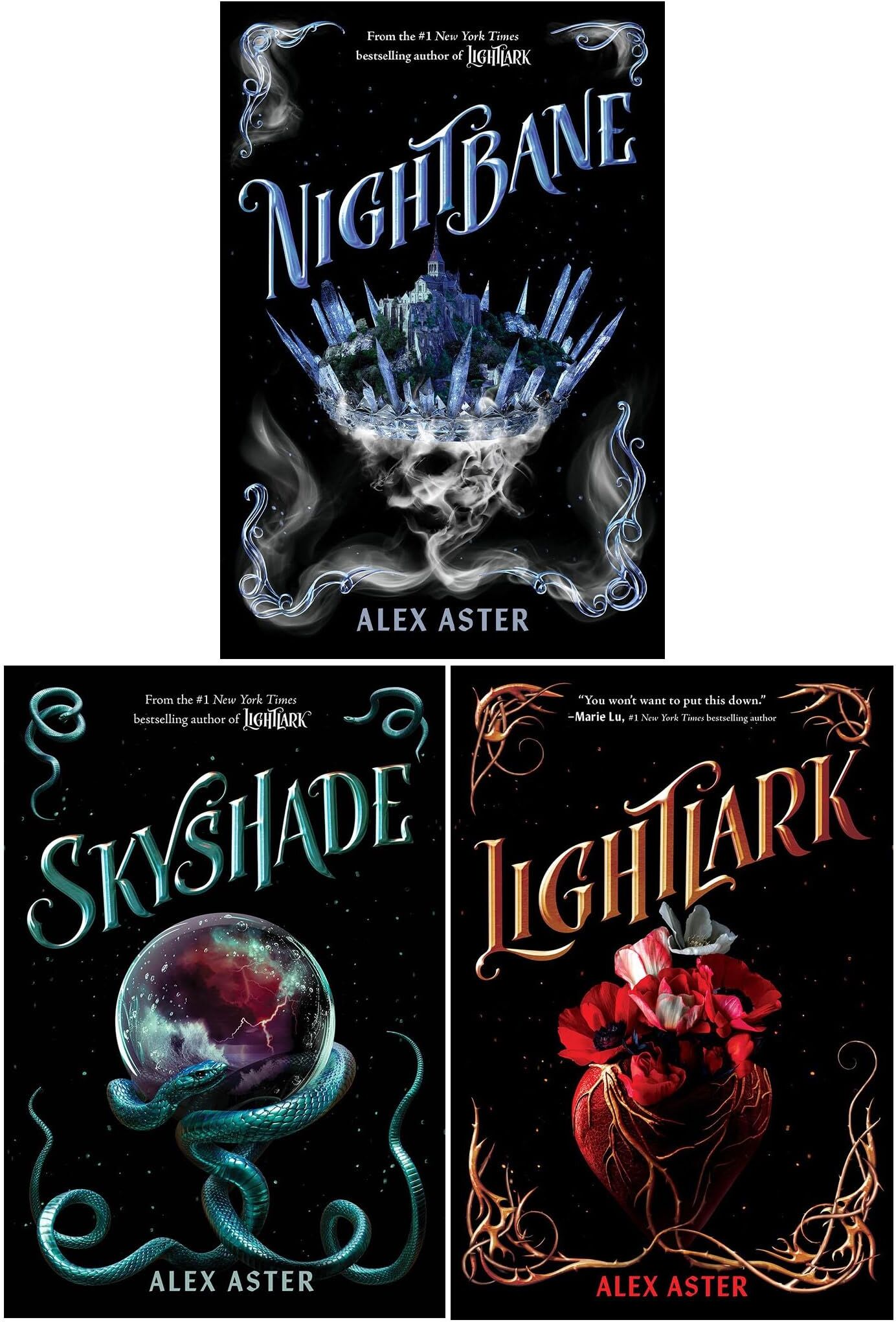 Amulet Books UK Ltd The Lightlark Series By Alex Aster 3 Books Collection Set (Lightlark, Nightbane and Sky Shade)