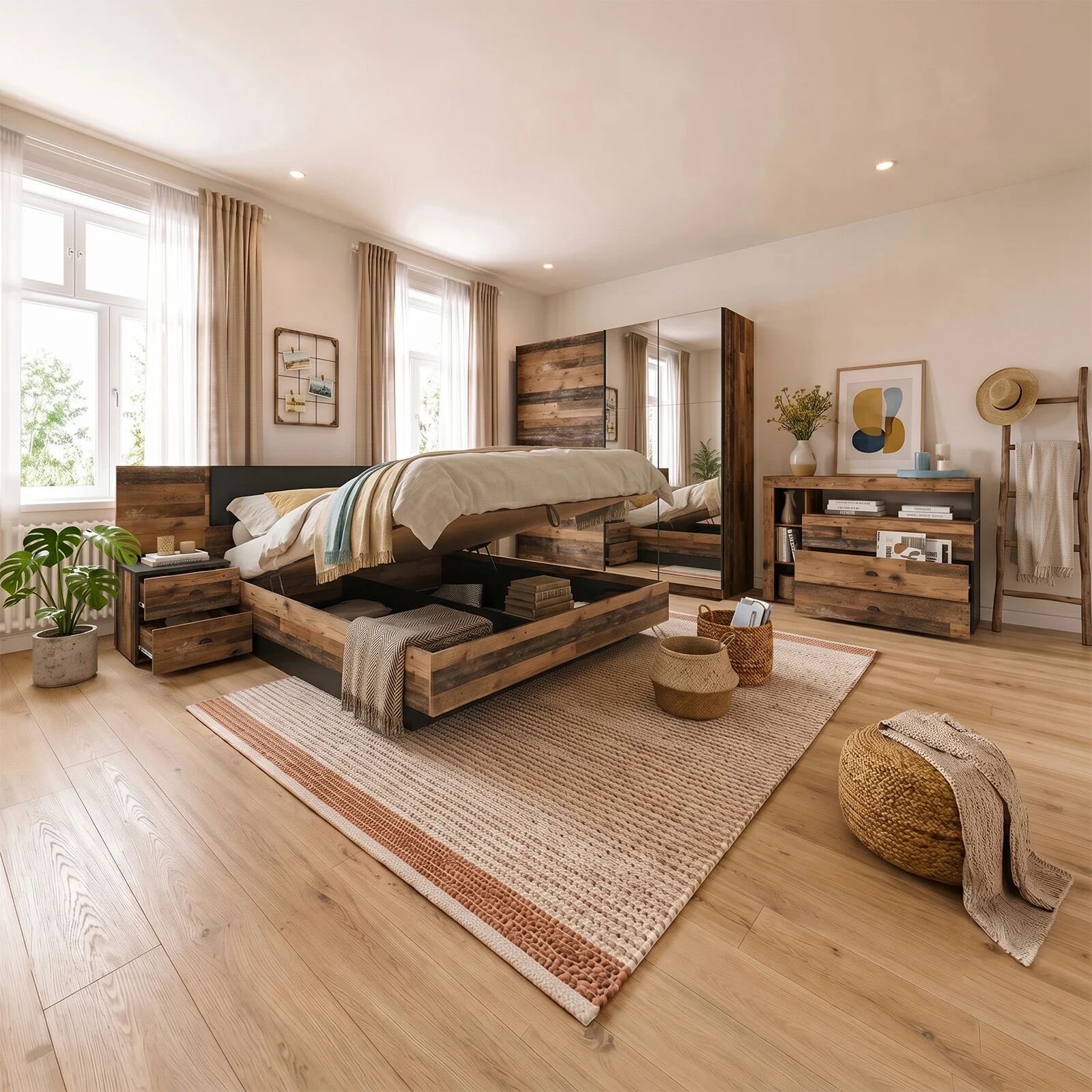 garneroarredamenti Camera da letto completa matrimoniale legno vecchio antico nero Lubiana