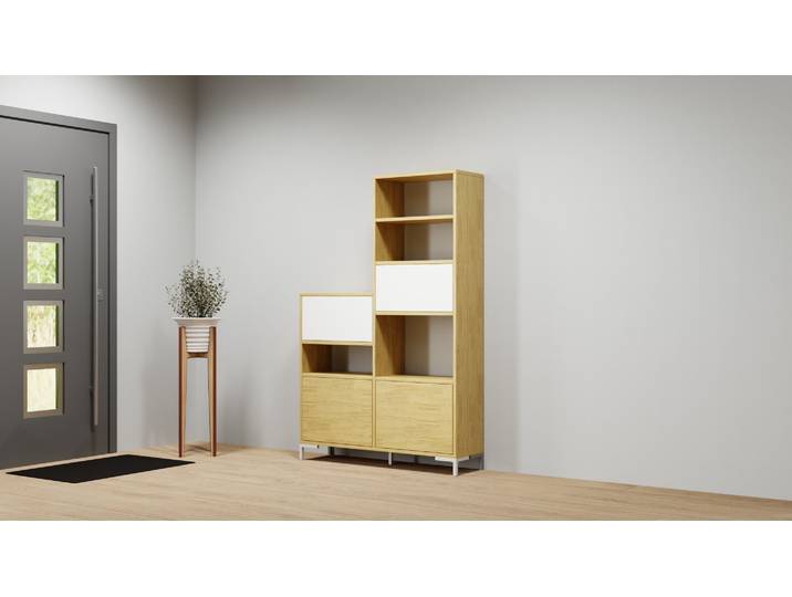 Modernes Highboard nach Maß Eiche Natur geölt