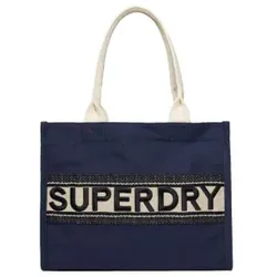 Superdry für Damen. W9110381A Luxe Tasche in Marineblau (OSFA), Lässig, Baumwolle