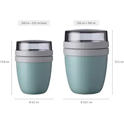 Mepal Ellipse Lunchpot mini + regular, Lunchbox, Rosa