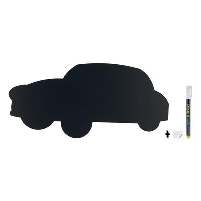 Securit® Wandtafeltafel - Auto Silhouette - Kreidestift und Klett-Kit zur Wandbefestigung inklusive
