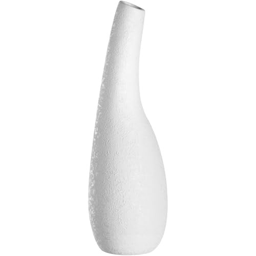 Leonardo Home Arco 059009 Keramische vaas, wit, Hoogte: 40 cm