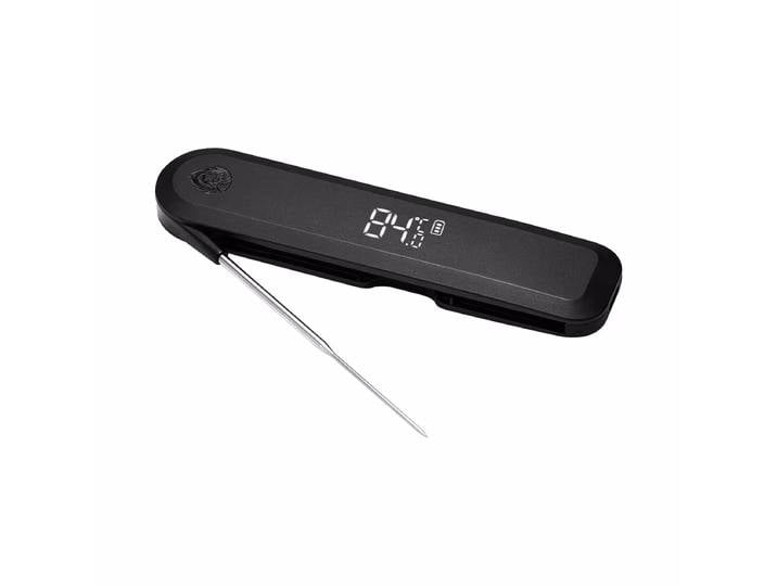 Burnhard Einstich-Thermometer, klappbar Grillthermometer – Holzkohle/Briketts/Grill Anzünder – schwarz